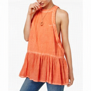𝅺FREE People NWT Red/Orange Tunic Tank Top small